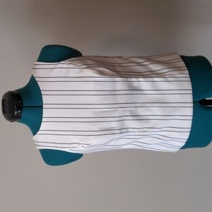 White House Black Market Vertical Striped Tank Blouse